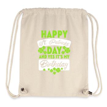 St Patrick Birthday Celebration - Stanley/Stella Recycled Gym Bag - natural - Front