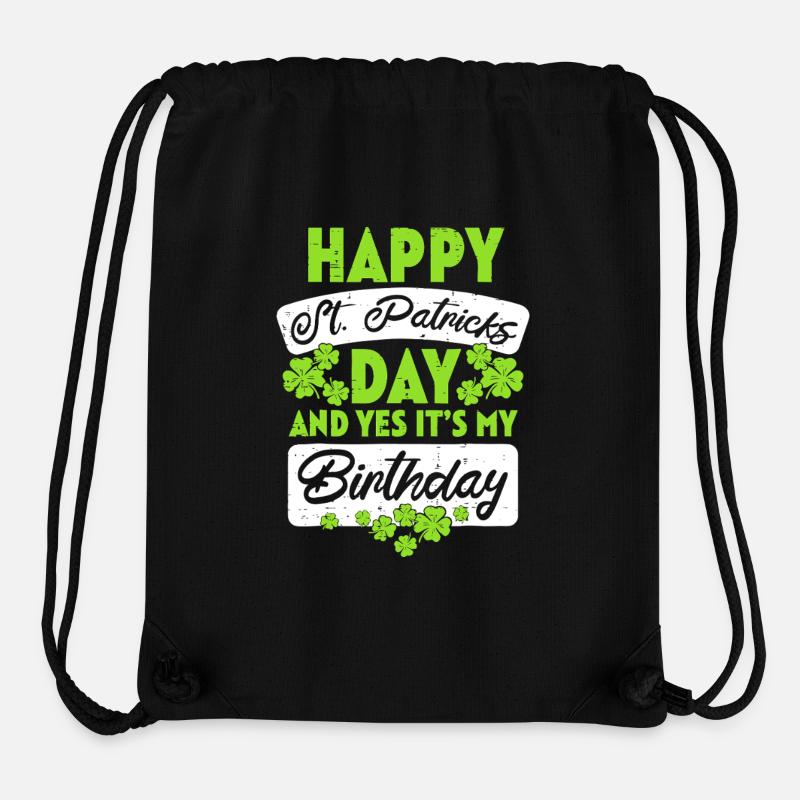 St. Patrick Geburtstagsfeier - Stanley/Stella recycelter Gym Bag - Schwarz