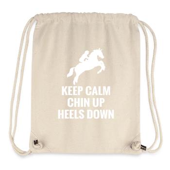 Keep Calm Chin Up Heels Down - Stanley/Stella Recycled Gym Bag - natural - Front
