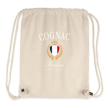 Couronne des armoiries de Cognac France – Souvenir de voyage - Sac à cordon recyclé Stanley/Stella - blanc naturel - Devant
