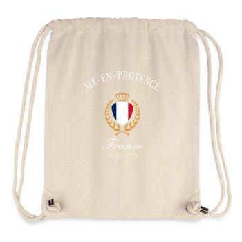 Aix-en-Provence Frankreich Wappen – Reise Souvenir - Stanley/Stella recycelter Gym Bag - Naturweiß - Vorne