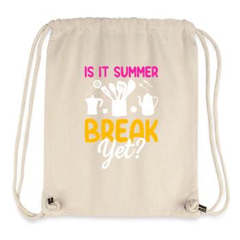 Sommerpause Bereits? Küchenmotiv - Stanley/Stella recycelter Gym Bag - Naturweiß - Vorne