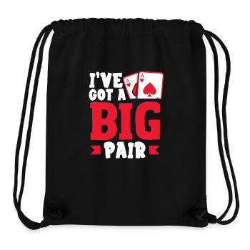 Ich Habe Ein Großes Paar Texas Holdem Poker - Stanley/Stella recycelter Gym Bag - Schwarz - Vorne