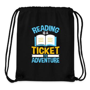 Lesen ist Ticket zu Abenteuern - Stanley/Stella recycelter Gym Bag - Schwarz - Vorne