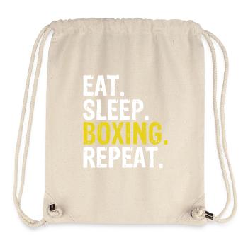 Eat Sleep Boxing Repeat Graphic Tee - Stanley/Stella Recycled Gym Bag - natural - Front