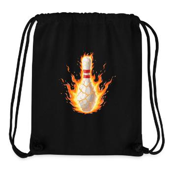 Blazing bowling pin in lava crack - Stanley/Stella Recycled Gym Bag - black - Front