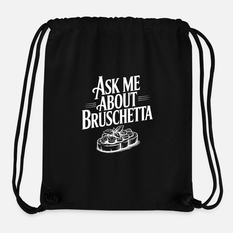 Frag mich nach Bruschetta - Stanley/Stella recycelter Gym Bag - Schwarz