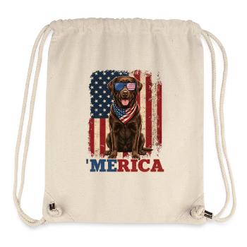 Merica Patriotic USA Freedom Humor - Stanley/Stella recycelter Gym Bag - Naturweiß - Vorne