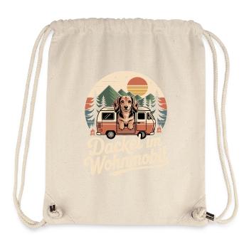 Dackel im Wohnmobil - Stanley/Stella recycelter Gym Bag - Naturweiß - Vorne