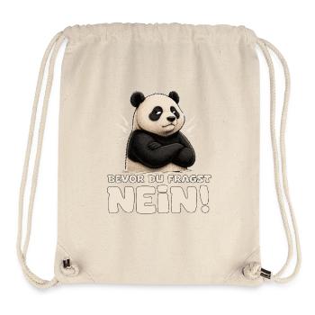 Panda Nein Bevor Du Fragst - Stanley/Stella recycelter Gym Bag - Naturweiß - Vorne