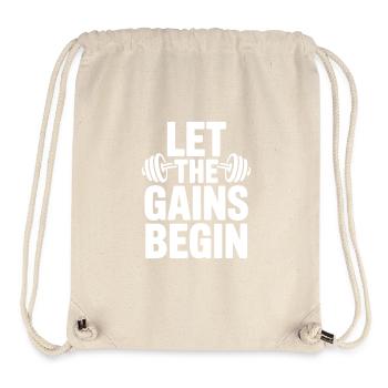 Let The Gains Begin - Stanley/Stella Recycled Gym Bag - natural - Front