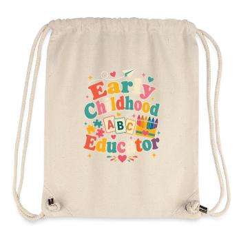 Kunterbunte Frühpädagogik Illustration - Stanley/Stella recycelter Gym Bag - Naturweiß - Vorne