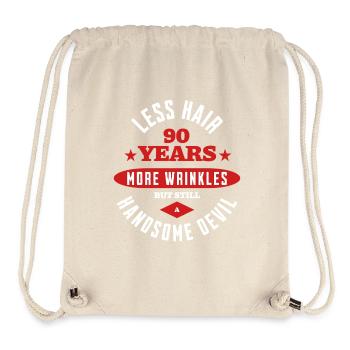 Le Beau Diable de 90 ans - Sac à cordon recyclé Stanley/Stella - blanc naturel - Devant
