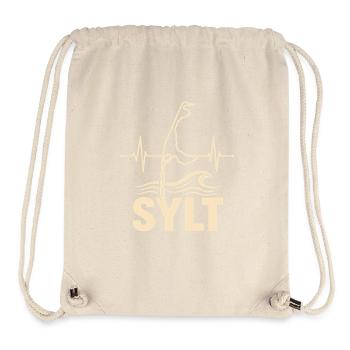 Sylt Inselherz am Meer Wellen - Stanley/Stella recycelter Gym Bag - Naturweiß - Vorne