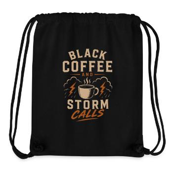 Lineman Electricity Black Coffee And Storm - Stanley/Stella Recycled Gym Bag - black - Front