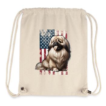 Pekingese US Pekinese - Stanley/Stella recycelter Gym Bag - Naturweiß - Vorne