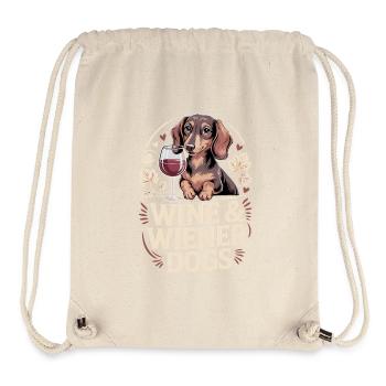 Wine & Viennese Dogs - Stanley/Stella Recycled Gym Bag - natural - Front