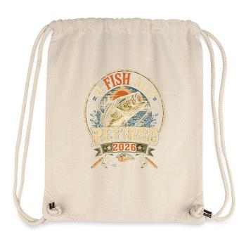 Fischangeln Ruhestand 2026 Abzeichen - Stanley/Stella recycelter Gym Bag - Naturweiß - Vorne