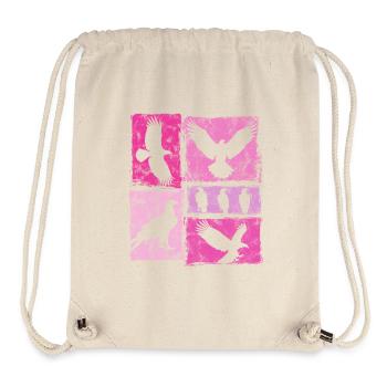 Eagle Retro Graphic Silhouettes - Stanley/Stella Recycled Gym Bag - natural - Front
