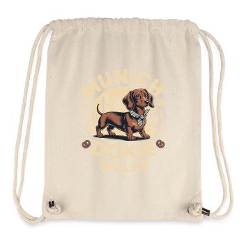 Münchner Doxie Spaziergang - Stanley/Stella recycelter Gym Bag - Naturweiß - Vorne