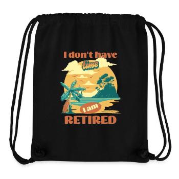 Retired No Time Beach - Stanley/Stella Recycled Gym Bag - black - Front