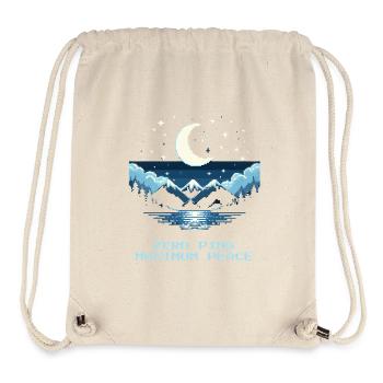 Zéro ping, paix maximale | Pixel Gaming - Sac à cordon recyclé Stanley/Stella - blanc naturel - Devant