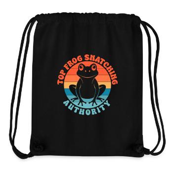 Frog Catcher Top Frog Snatching Authority Frog - Stanley/Stella Recycled Gym Bag - black - Front