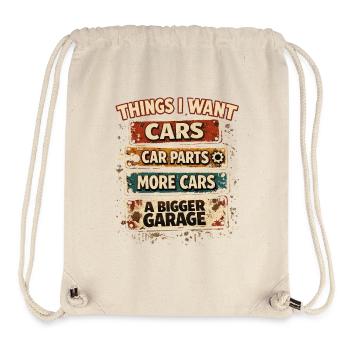 Humour Voiture Garage Vintage | Cadeau Mécanique - Sac à cordon recyclé Stanley/Stella - blanc naturel - Devant