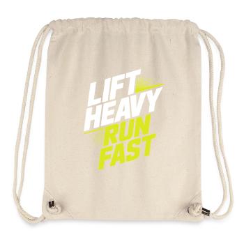 Lift Heavy Run Fast Gym Weight Training Workout Fitness - Stanley/Stella Recycled Gym Bag - natural - Front