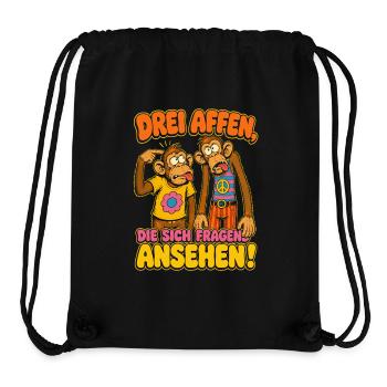 Drei Affen schauen sich an - Stanley/Stella recycelter Gym Bag - Schwarz - Vorne