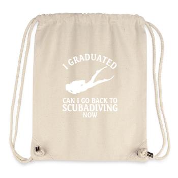 J’ai obtenu mon diplôme Puis-je faire de la plongée sous-marine maintenant - Sac à cordon recyclé Stanley/Stella - blanc naturel - Devant