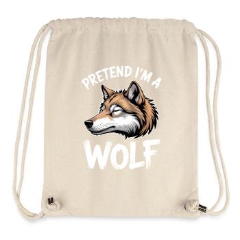 Wolf Sayings Wolves Funny Wolf Gift - Stanley/Stella Recycled Gym Bag - natural - Front