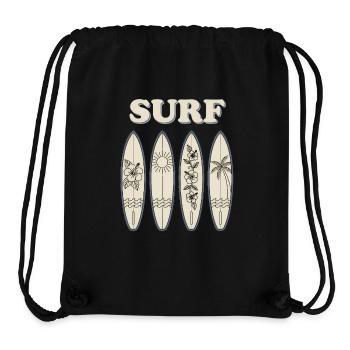 Surf Hibiscus Quartet Surfing - Stanley/Stella Recycled Gym Bag - black - Front