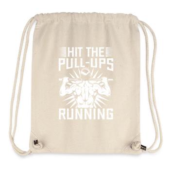 Gym Junkies Hit The Pull-Ups Running Calisthenics - Stanley/Stella recycelter Gym Bag - Naturweiß - Vorne