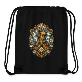 Dackel Rauhaardackel Langhaardackel - Stanley/Stella recycelter Gym Bag - Schwarz - Vorne