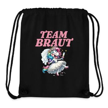 Team Braut Junggesellinnenabschied - Stanley/Stella recycelter Gym Bag - Schwarz - Vorne