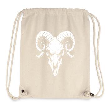 Schädel mit Hörner Widder Totenkopf - Stanley/Stella recycelter Gym Bag - Naturweiß - Vorne