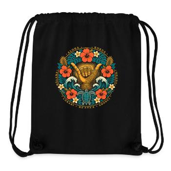 Aloha Shaka Values - Stanley/Stella Recycled Gym Bag - black - Front