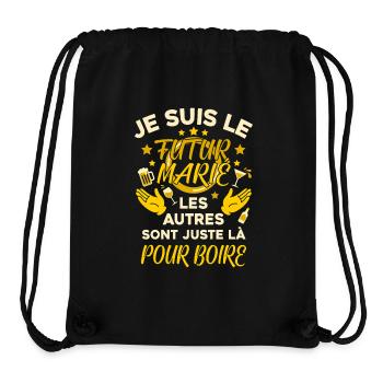 Je Suis Le Futur Marié Humour EVG - Sac à cordon recyclé Stanley/Stella - noir - Devant