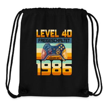 40. Geburtstag Mann Frau 1986 Gaming Gamer Level - Stanley/Stella recycelter Gym Bag - Schwarz - Vorne