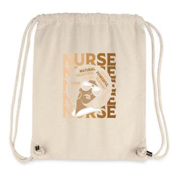 Notfall Krankenschwester Afro - Stanley/Stella recycelter Gym Bag - Naturweiß - Vorne