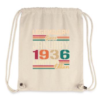 Birthday Gift Born in January 1936 - 1936 - Stanley/Stella Recycled Gym Bag - natural - Front