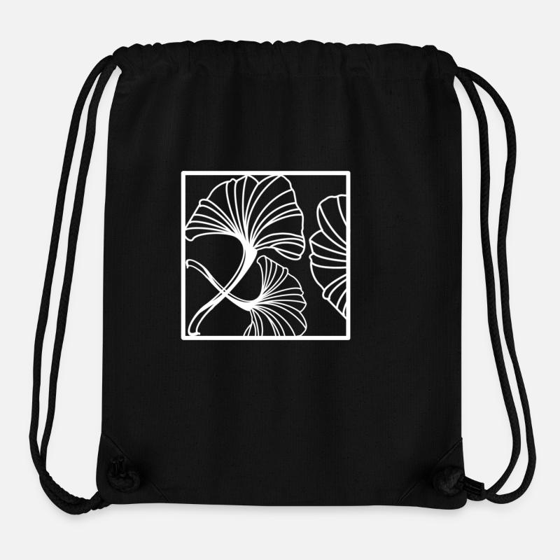 Ginkgo - Sac à cordon recyclé Stanley/Stella - noir