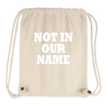Not in our name - Sac à cordon recyclé Stanley/Stella - blanc naturel - Devant