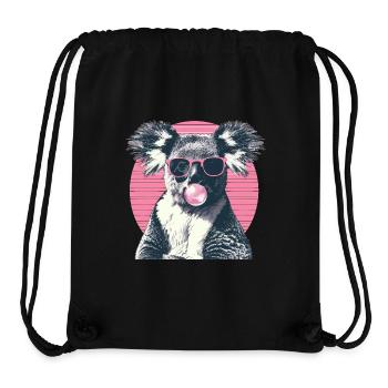 Koala mit Sonnenbrille Bubblegum für einen - Stanley/Stella recycelter Gym Bag - Schwarz - Vorne
