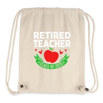 Retraite 2025 Retraité Pension Retraité - Sac à cordon recyclé Stanley/Stella - blanc naturel - Devant