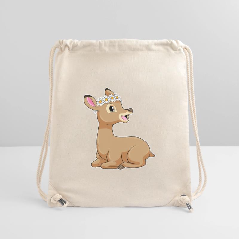 Reh mit Gänseblümchen Blume Stanley/Stella recycelter Gym Bag