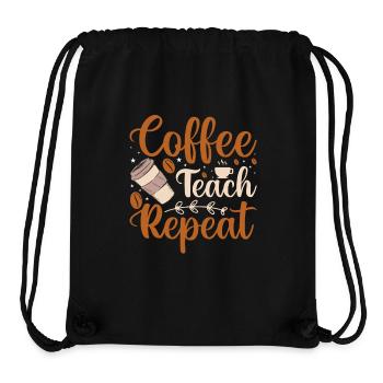 Coffee Teach Repeat - Stanley/Stella Recycled Gym Bag - black - Front