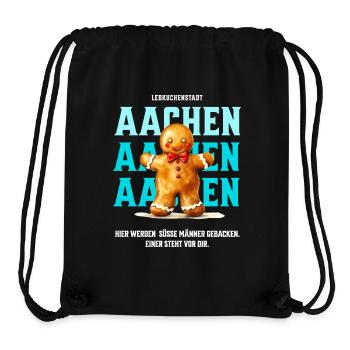 Aachen - Süsser Lebkuchen Mann - Stanley/Stella recycelter Gym Bag - Schwarz - Vorne