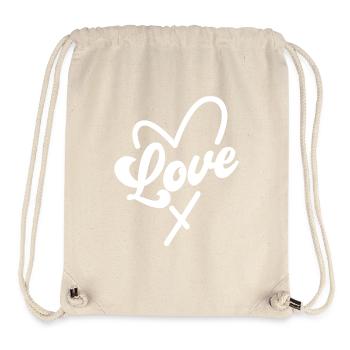Liebe - Stanley/Stella recycelter Gym Bag - Naturweiß - Vorne